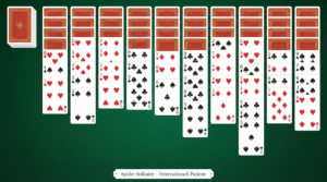 Spider solitaire online gratis spel p&aring; en datorsk&auml;rm med digitala spelkort